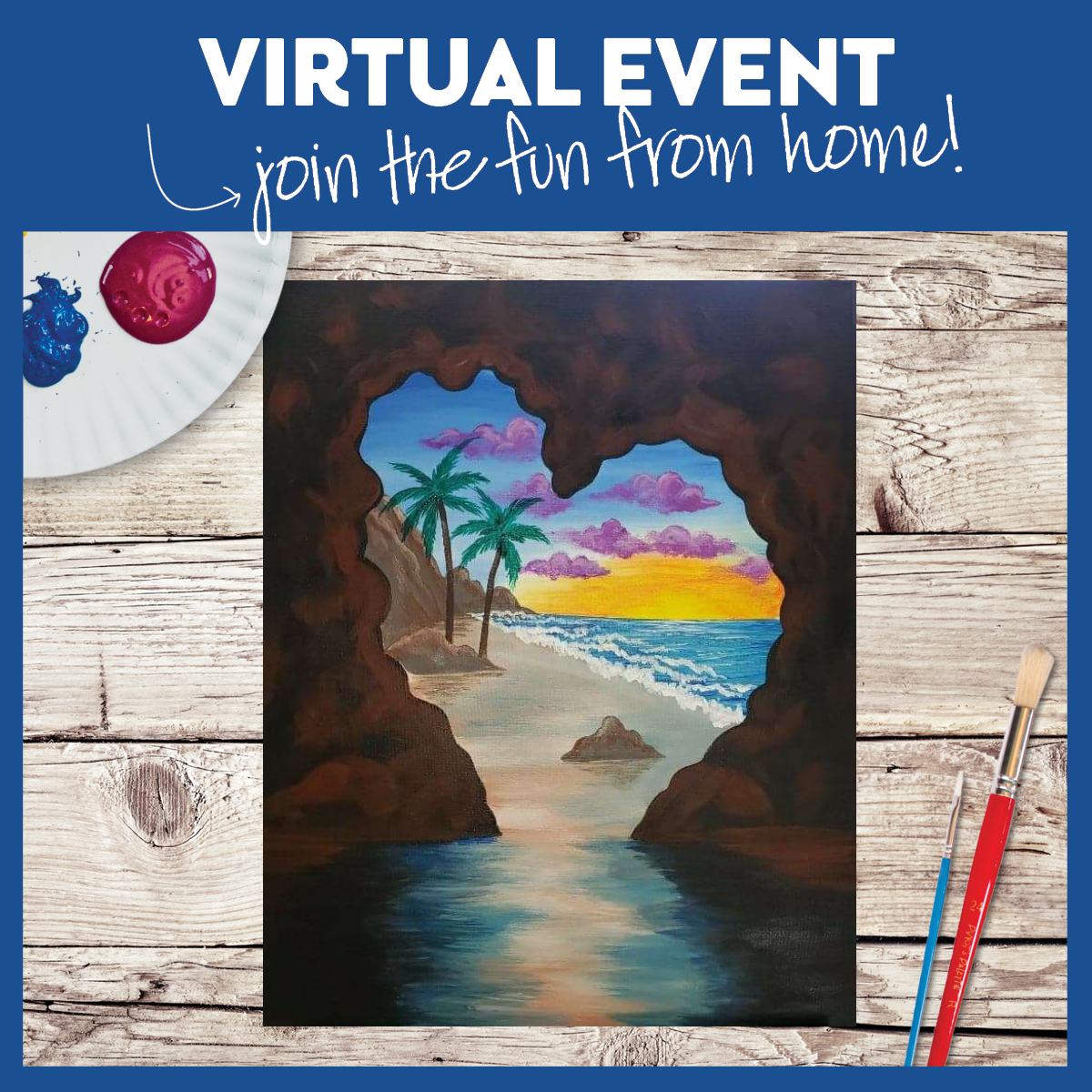 LIVE INTERACTIVE VIRTUAL CLASS - ART KIT INCLUDED (HAVE SUPPLIES? THEN IT'S ONLY $15!)